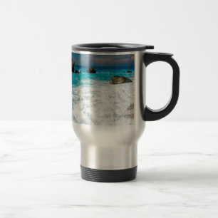 Caneca Térmica Água de Surf de Praia Bonita Casamento Havaiano Al