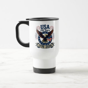 Caneca Térmica Águia Americana Patriótica 250 Anos 1776-2026