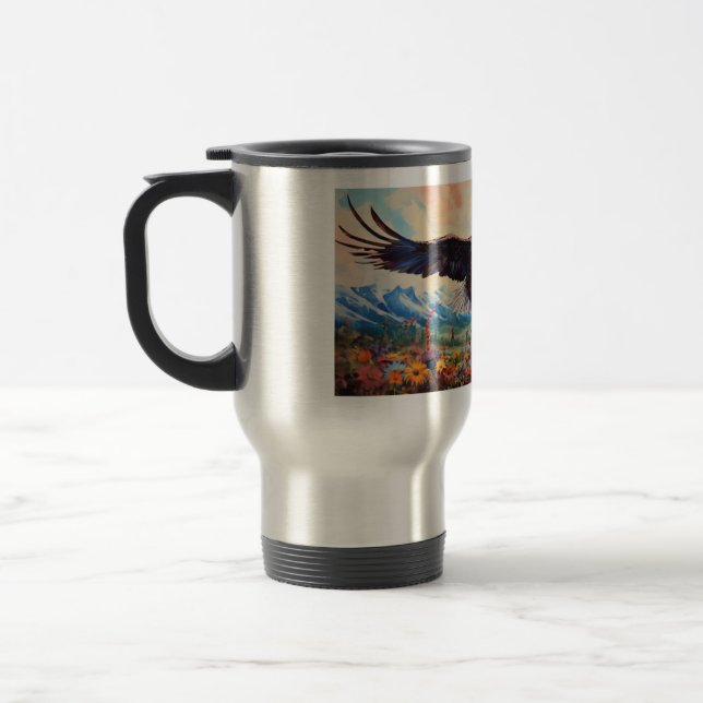 Caneca Térmica Águia Voando nas Montanhas (I) (Esquerda)