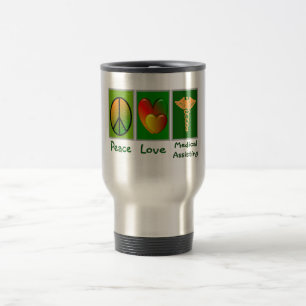 Caneca Térmica Ajuda médica do amor da paz