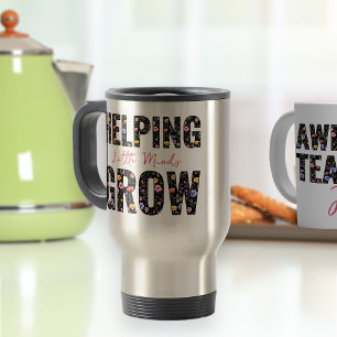 Caneca Térmica Ajudando Pequenas Mentes a Crescer Lettering de Fl