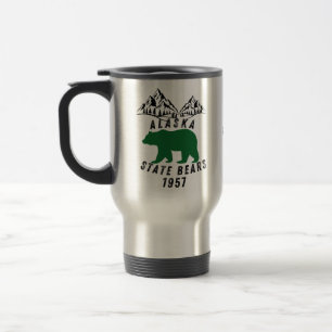 Caneca Térmica Alaska State Bears 1957 Retro Black Design