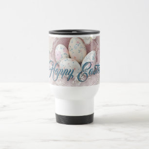 Caneca Térmica Alegria Gentil de Páscoa com Motivo Floral