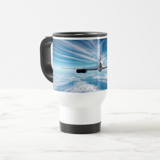 Caneca Térmica Além do Horizonte: Concorde por Trás (Frente Esquerda)