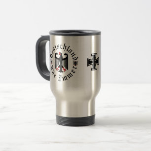 Caneca Térmica Alemanha/Alemanha para sempre/águia negra/cruz de 