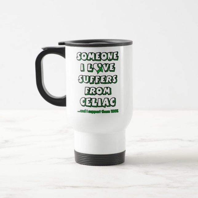 Caneca Térmica Alguém Que Eu Amo... Celiac (Esquerda)