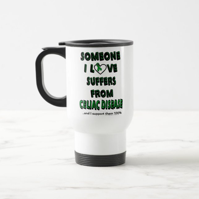 Caneca Térmica Alguém Que Eu Amo... Celiac (Esquerda)