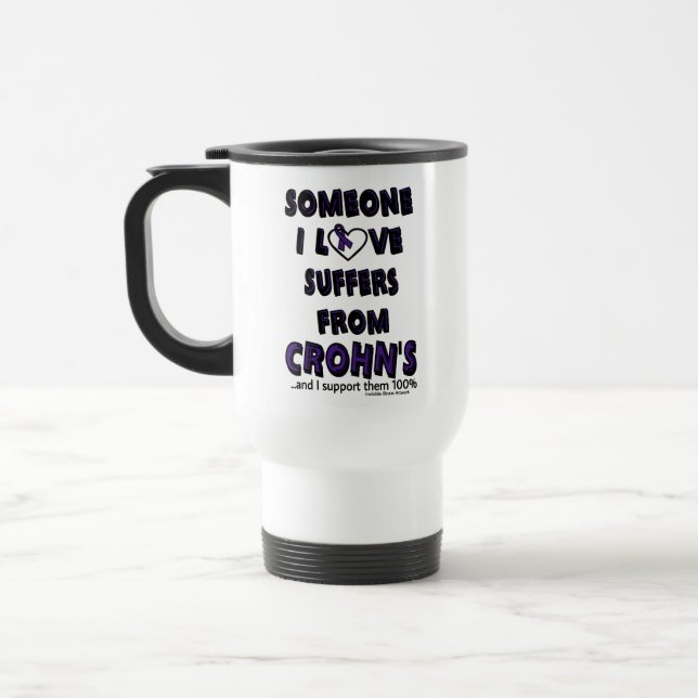 Caneca Térmica Alguém que eu amo... Crohn's (Esquerda)