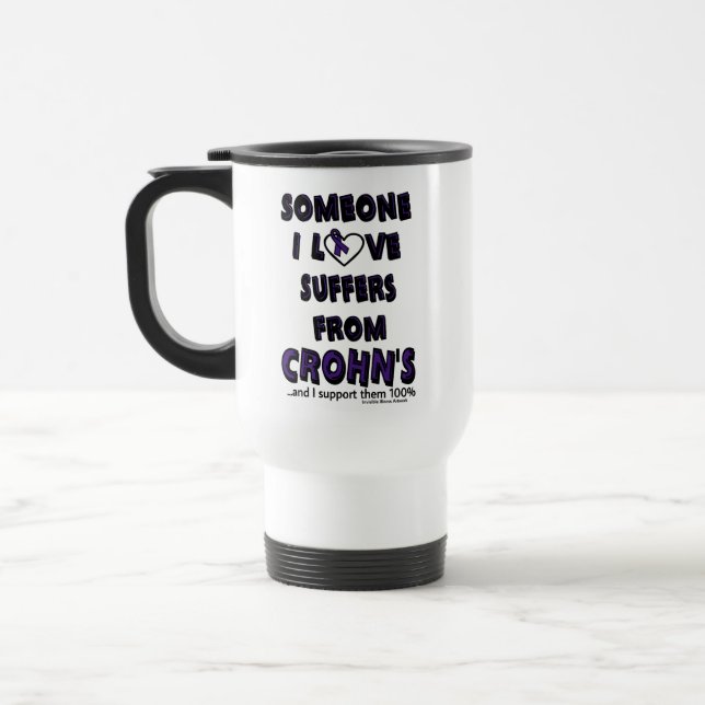 Caneca Térmica Alguém que eu amo... Crohn's (Esquerda)