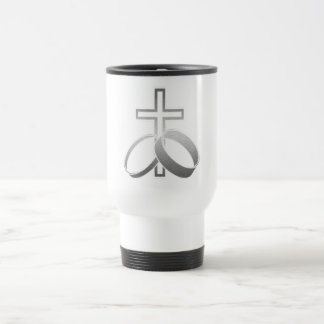 Caneca Térmica Alianças de casamento & cruz para Wedding e