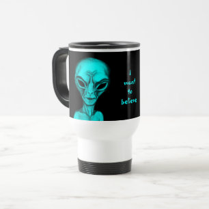 Caneca Térmica Alienígena, quero acreditar