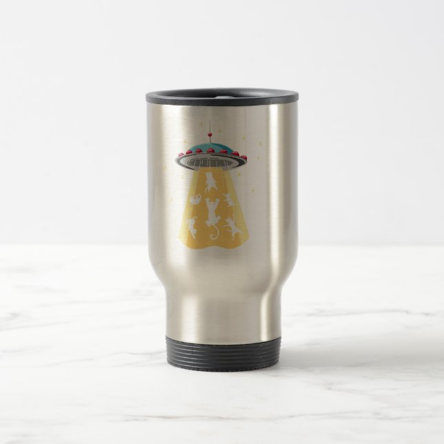 Caneca Térmica aliens | design de gatos (Centro)