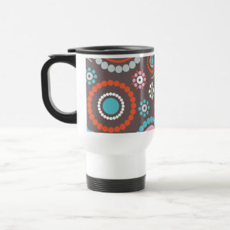 Caneca Térmica Alinhador longitudinal retro das flores Funky