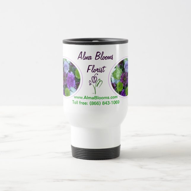 Caneca Térmica Alma Blooms Buquê Roxo (Centro)
