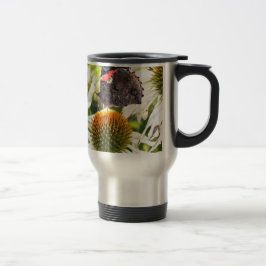 Caneca Térmica Almirante Borboleta sobre Flor