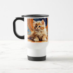 Caneca Térmica Alphonse Mucha Art Nouveau Orange Cat
