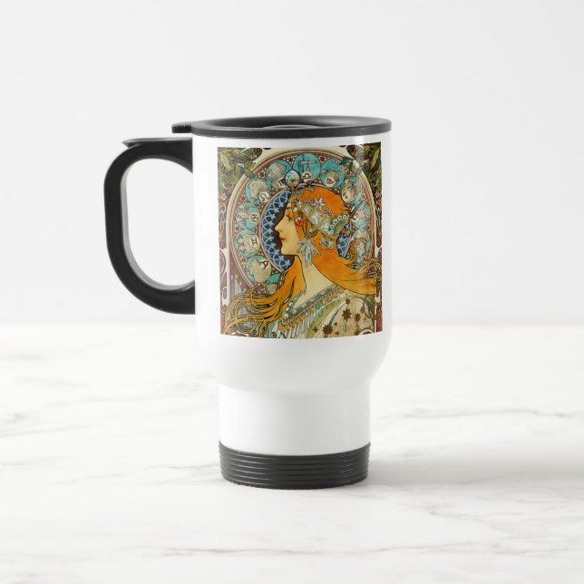 Caneca Térmica Alphonse Mucha Art Nouveau Zodiac (Esquerda)