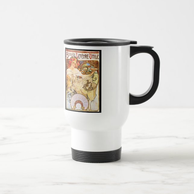 Caneca Térmica Alphonse Mucha Biscuits Lefevre-Utile (Direita)
