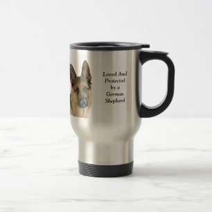 Caneca Térmica Amado & protegido por um german shepherd