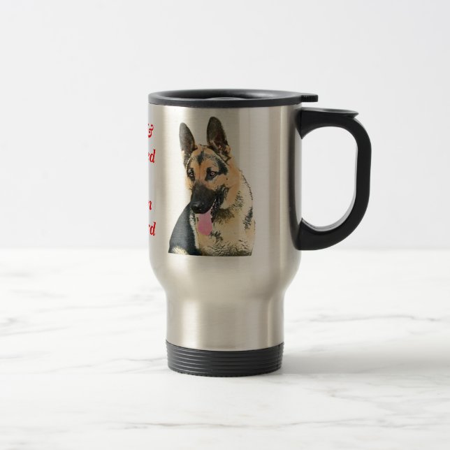 Caneca Térmica Amado & protegido por um german shepherd (Direita)