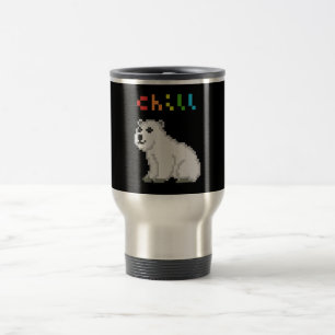 Caneca Térmica Amante de os animais do Urso Polar de Enchimento