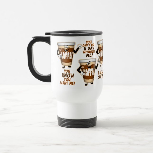 Caneca Térmica Amante engraçado do café (Esquerda)