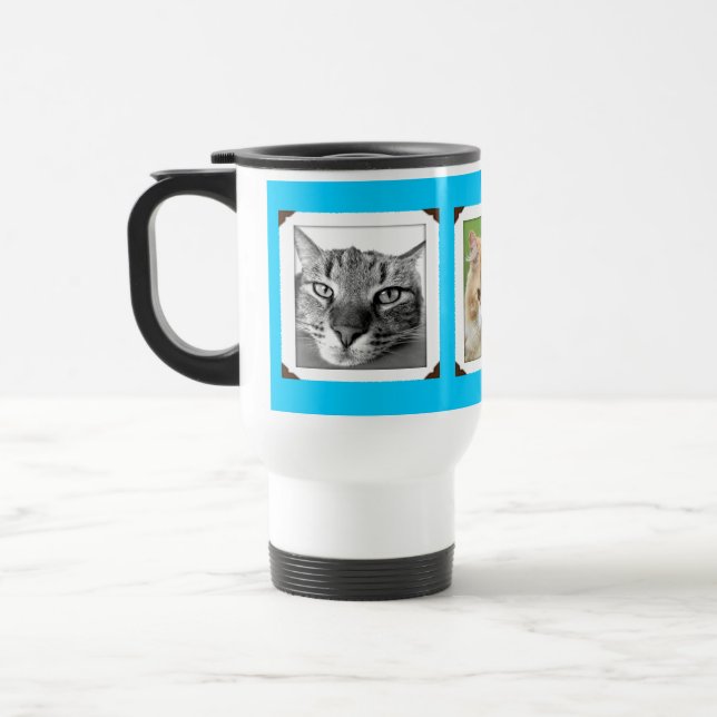Caneca Térmica Amantes de Gatos de Fotos Pet Favoritas (Esquerda)