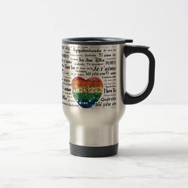 Caneca Térmica Amar línguas estrangeiras (Direita)