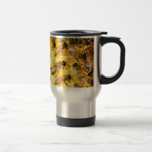 Caneca Térmica Amarelo doce da sobremesa do pente do mel da