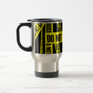 Caneca Térmica Amarelo Não Cruze A Cena De Crime Áreas Perigosas