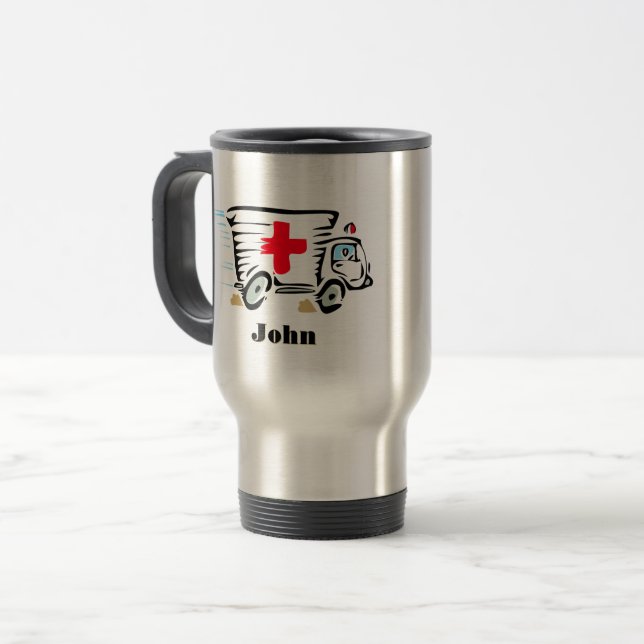 Caneca Térmica Ambulância Medicina paramédica (Frente Esquerda)