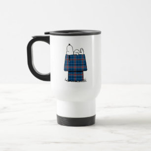 Caneca Térmica Amendoins Feriado de Xadrez de Snoopy Flannel