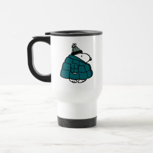 Caneca Térmica Amendoins   Jaqueta Puffer de inverno de Snoopy