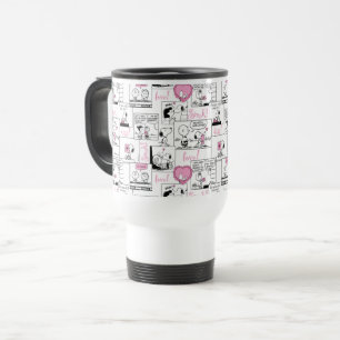 Caneca Térmica Amendoins   Padrão de amor do coração do Namorados