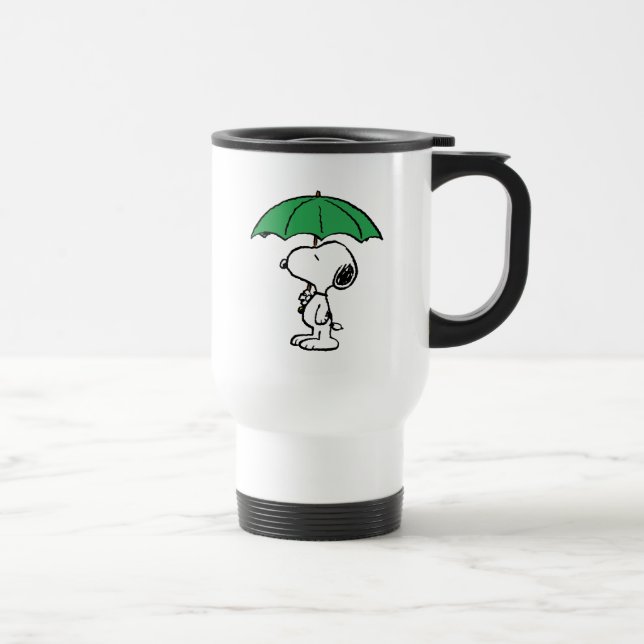 Caneca Térmica Amendoins | Snoopy Green Umbrella (Direita)