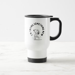 Caneca Térmica Amendoins Snoopy Tentando Algo Novo