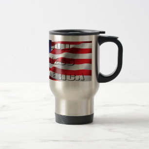 Caneca Térmica América Deus abençoe Patriótica Na Bandeira Americ