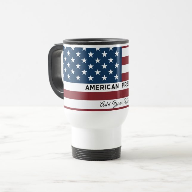 Caneca Térmica American Freedom Personalized Name (Frente Esquerda)