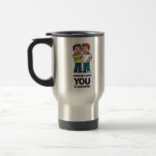 Caneca Térmica Amigos do Trabalho - Dois Homens Clássicos