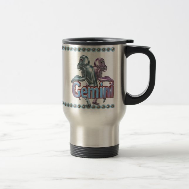 Caneca Térmica Amizade da astrologia dos Gêmeos dos peixes de (Direita)