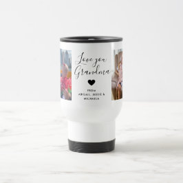 Caneca Térmica Amo Seu Avô | Texto manuscrito de duas fotos