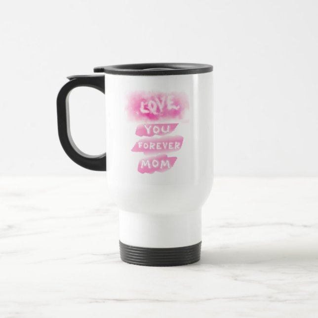 Caneca Térmica Amo-Te Para Sempre, Mãe Nuvem Rosa, Dia de as mães (Esquerda)
