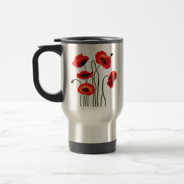 Caneca Térmica Amo-Te Sis | Cápsulas vermelhas aquáticas (Esquerda)
