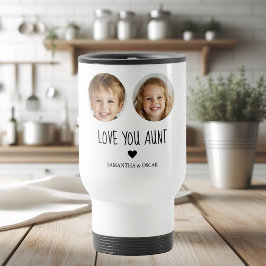 Caneca Térmica Amo-Te Tia | Foto personalizada de duas faces