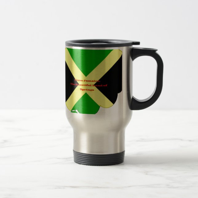 Caneca Térmica Amo Texto Jamaica no Flag Art Impressão (Direita)
