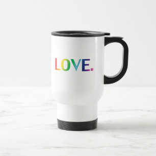 Caneca Térmica Amor, arco-íris cores orgulho lgbt lgbtq gay queq