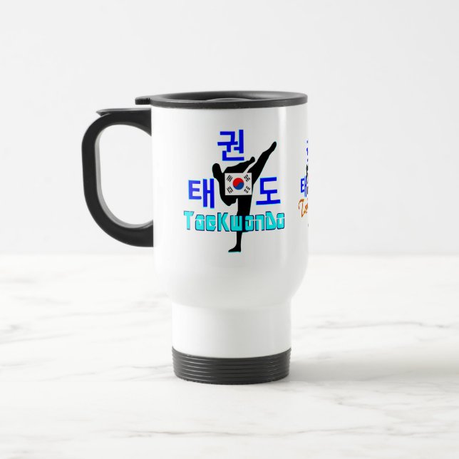 Caneca Térmica ▪ ☯ ✔ Amor Arte Marcial Coreano TaeKwonDo Viagem C (Esquerda)