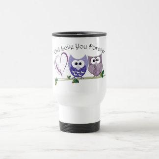 Caneca Térmica Amor da coruja você para sempre, as corujas