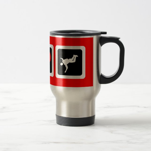 Caneca Térmica Amor da paz que skydiving (Direita)