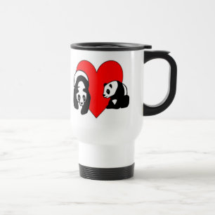 Caneca Térmica Amor do urso de panda